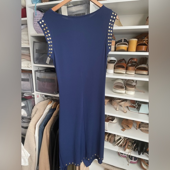 Michael blue dress size M with gold studs - Picture 2 of 3